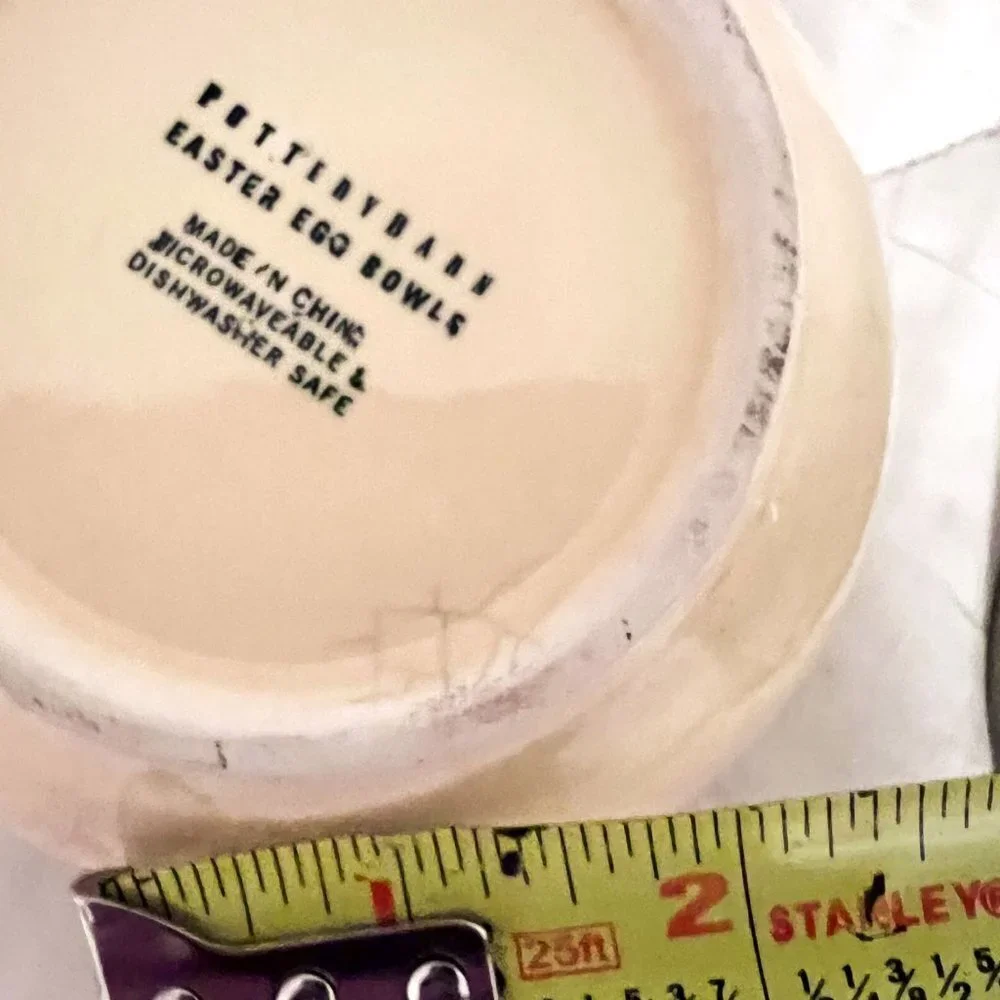 Pottery Barn Ceramic Easter Egg bowls x3